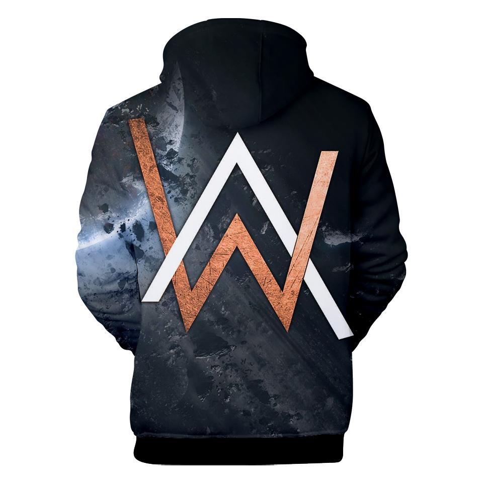 Alan Walker Hoodies - Grey Letter Hoodie