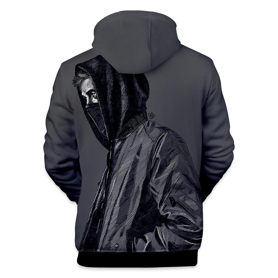 Alan Walker Sweatshirts - Mask Grey 3D Sweatshirt