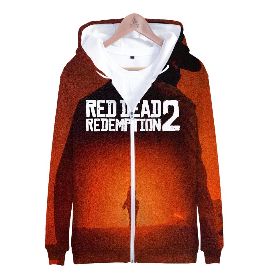 Red Dead Redemption 2 Hoodies - Red Dead Redemption 2 Masked Man 3D Zip Up Hoodie