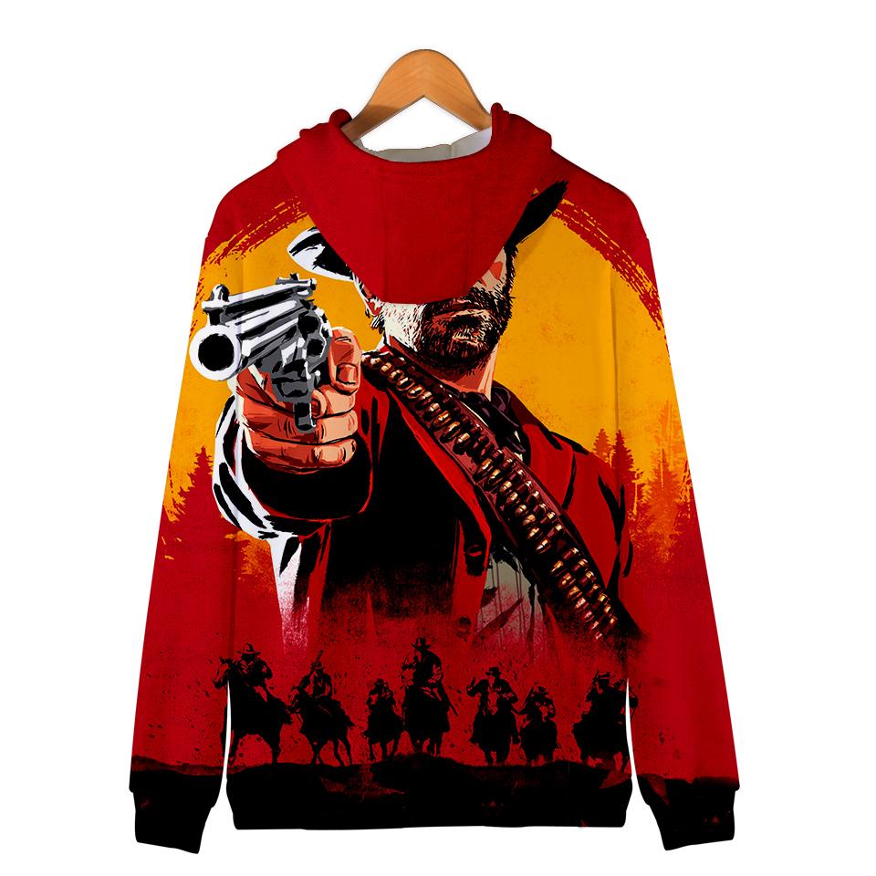Red Dead Redemption 2 Hoodies - Red Dead Redemption 2 Arthur Morgan Super Cool 3D Zip Up Hoodie