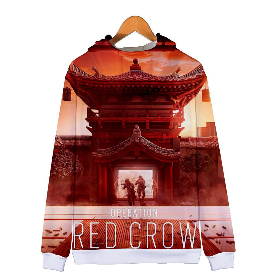 Rainbow Six Hoodies - Super Cool Rainbow Six Commando Red Zip Up Hoodie