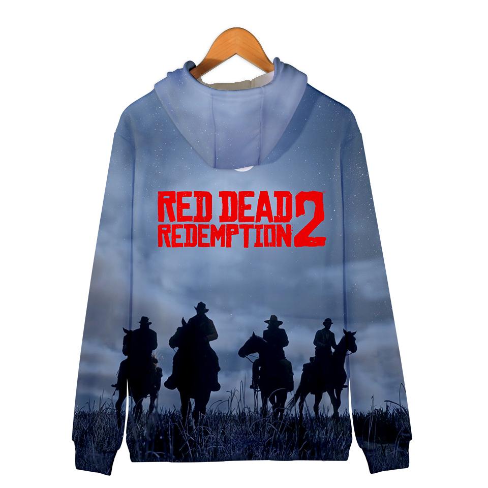 Red Dead Redemption 2 Hoodies - Red Dead Redemption 2 Game Character Super Cool 3D Zip Up Hoodie