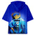 Fashionable 3 Colors 3D Print Cartoon Orangutan Half Sleeve Hoodie