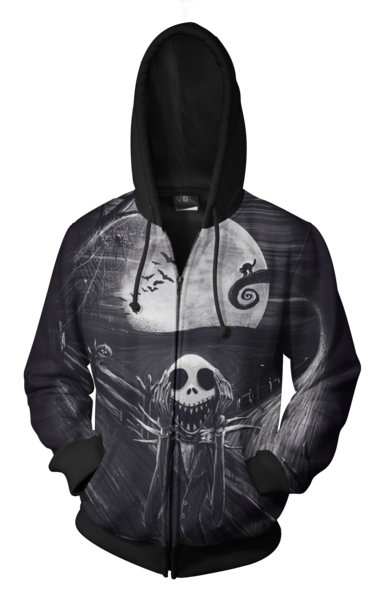 Nightmare Before Christmas Jack Hoodies - Nightmare Before Christmas Hoodies - Black Jack 3D Ugly Christmas Hoodie