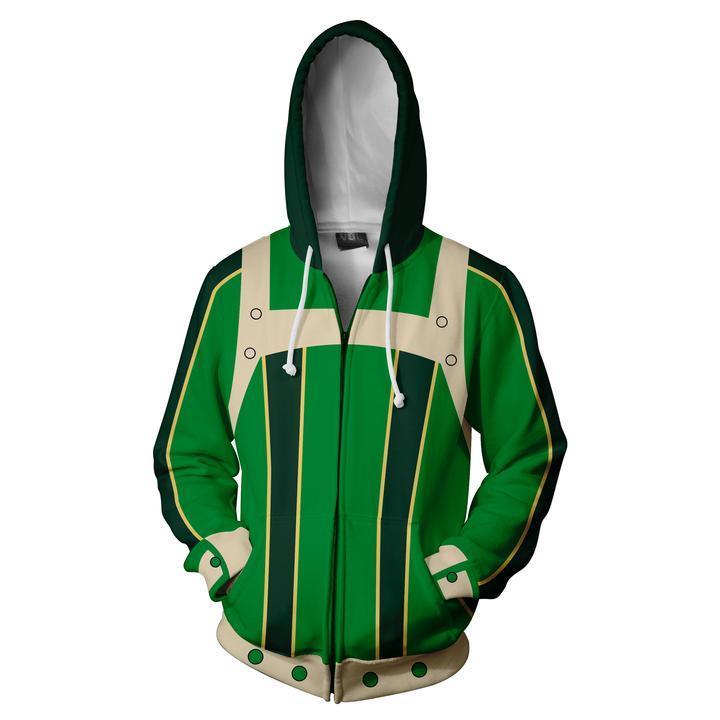 My Hero Academia Hoodies - Cospaly Boku No Hero Academia Tsuyu Asui Zip Up Hoodie