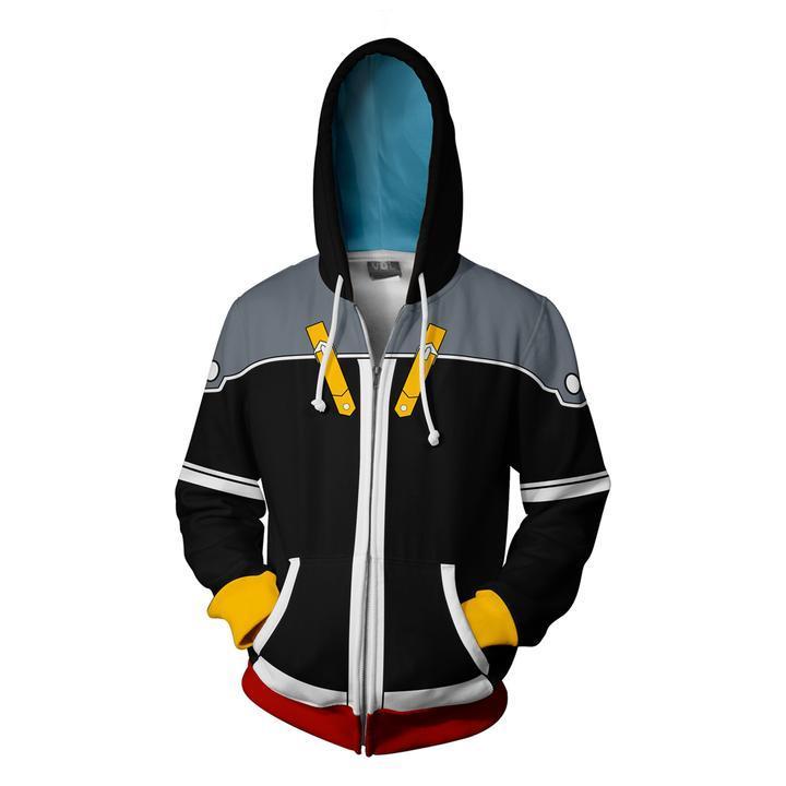 Kingdom Hearts 2 Sora Hoodies - Zip Up Black Hoodie