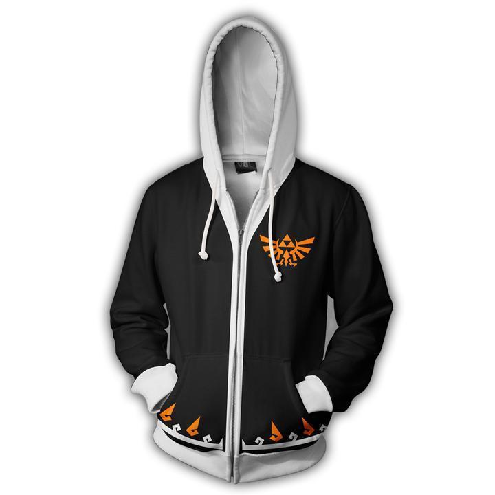 The Legend of Zelda Hoodies - Zip Up Link Black Hoodie