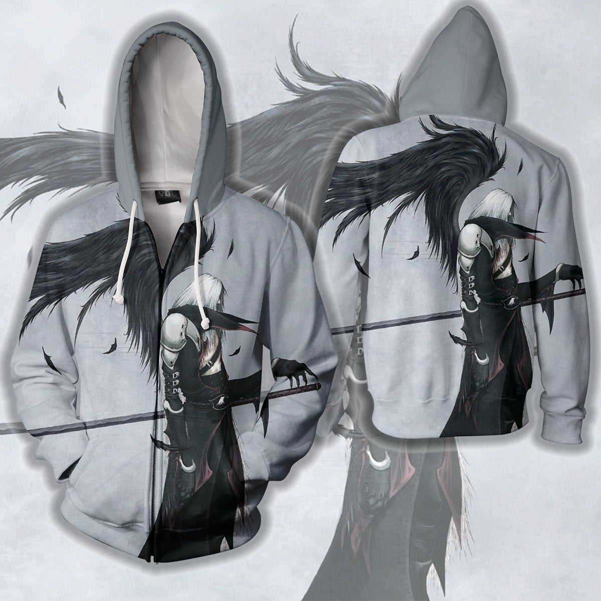 Final Fantasy Hoodies - Final Fantasy VII Zip Up Hoodie