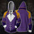 Gundam Treize Khushrenada Hoodies - Zip Up Mobile Suit Purple Hoodie