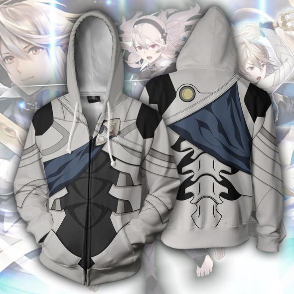 Fire Emblem Hoodies - Zip Up Fire Emblem Corrin Cosplay Hoodie