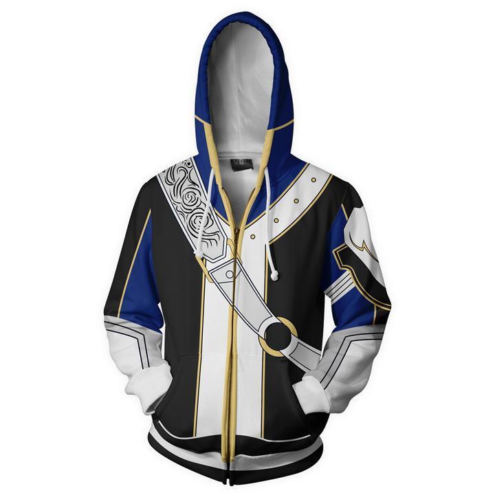 Fire Emblem Hoodies -  Zip Up Fire Emblem Roy Cosplay Hoodie