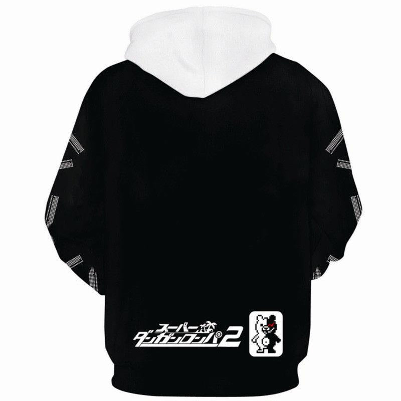 Danganronpa Monokuma Hoodies - Zip Up Black Hoodie