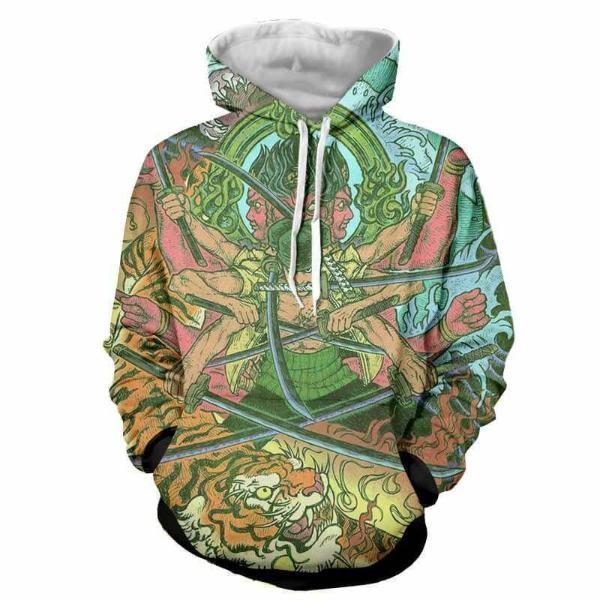 One Piece Zoro Swordsman Demon Ashura 3D Hoodie