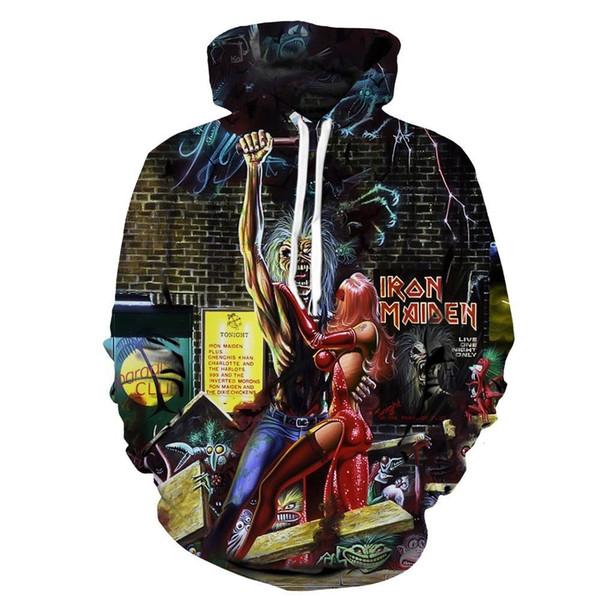 Fashion Iron Maiden Funny 3D Print Casual Hoodie