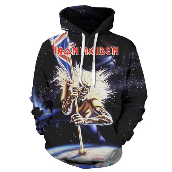 Fashion Iron Maiden Funny 3D Print Casual Hoodie Pullover