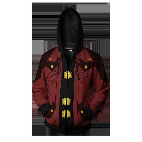 Devil May Cry Hoodie—— Red Dante Alighieri Zip Up Hoodies