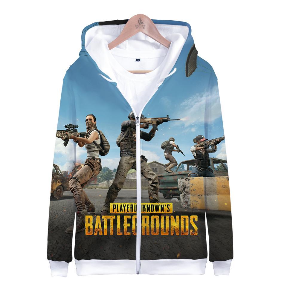 Game PUBG Playerunknown's Battlegrounds 3D Zipper Hoodies Pullover