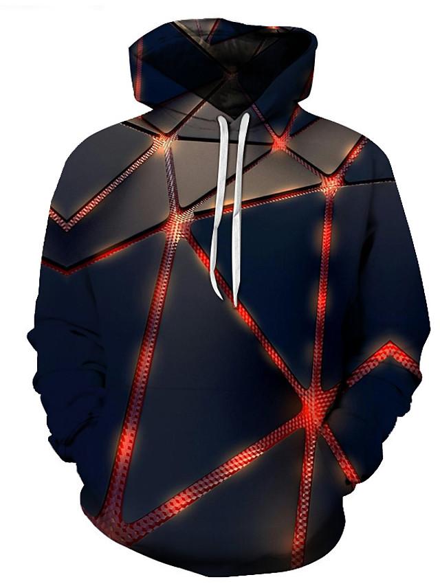 3D Printed Black Geometric Hoodie