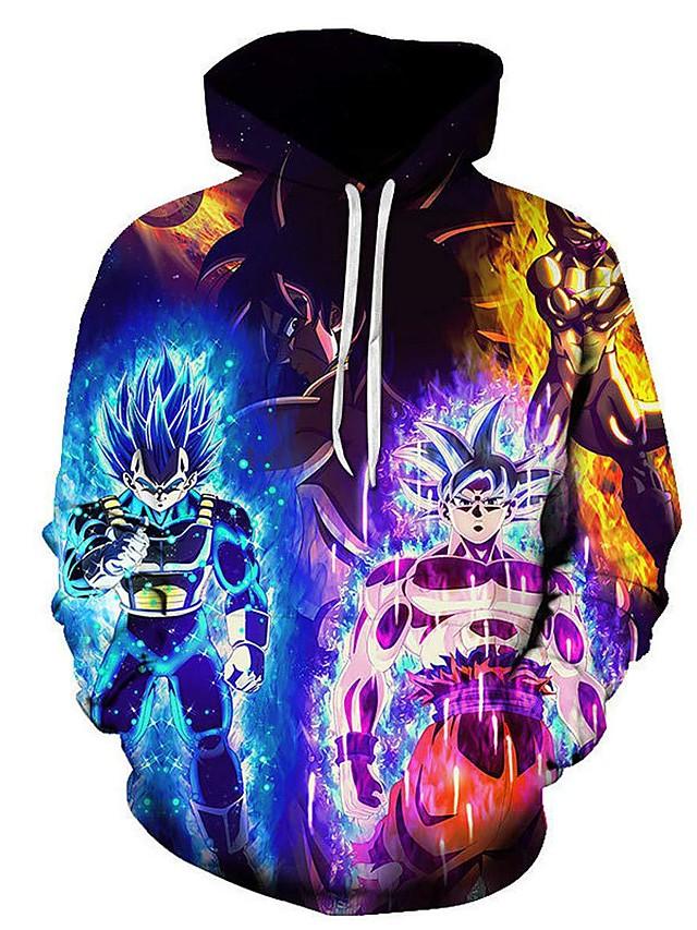 3D Printed  Dragon Ball Character Goku Hoodie - Hooded Casual Loose Pullover