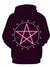 Geometric 3D Printed Star Hooded Pullover Hoodie