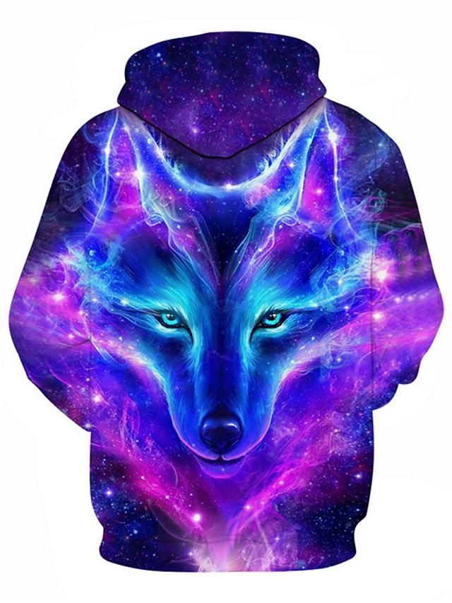 3D Printed Basic Hoodie - Hooded Wolves Animal Pullover