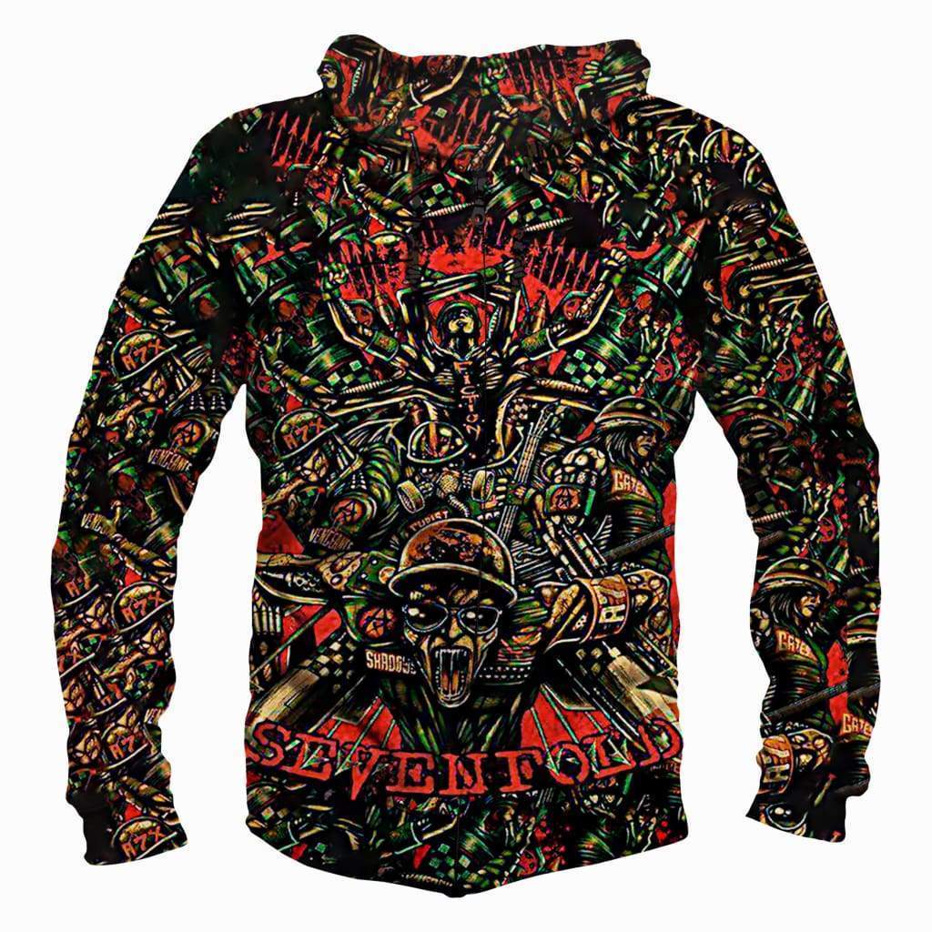 Avenged sevenfold hotsell zip up hoodie