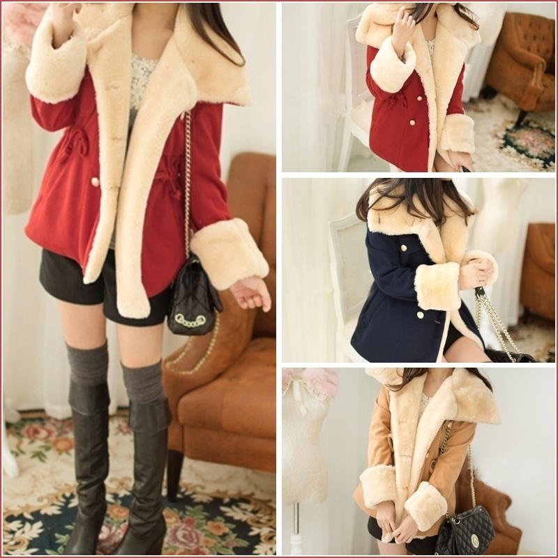 Women Double-breasted Wool Coat