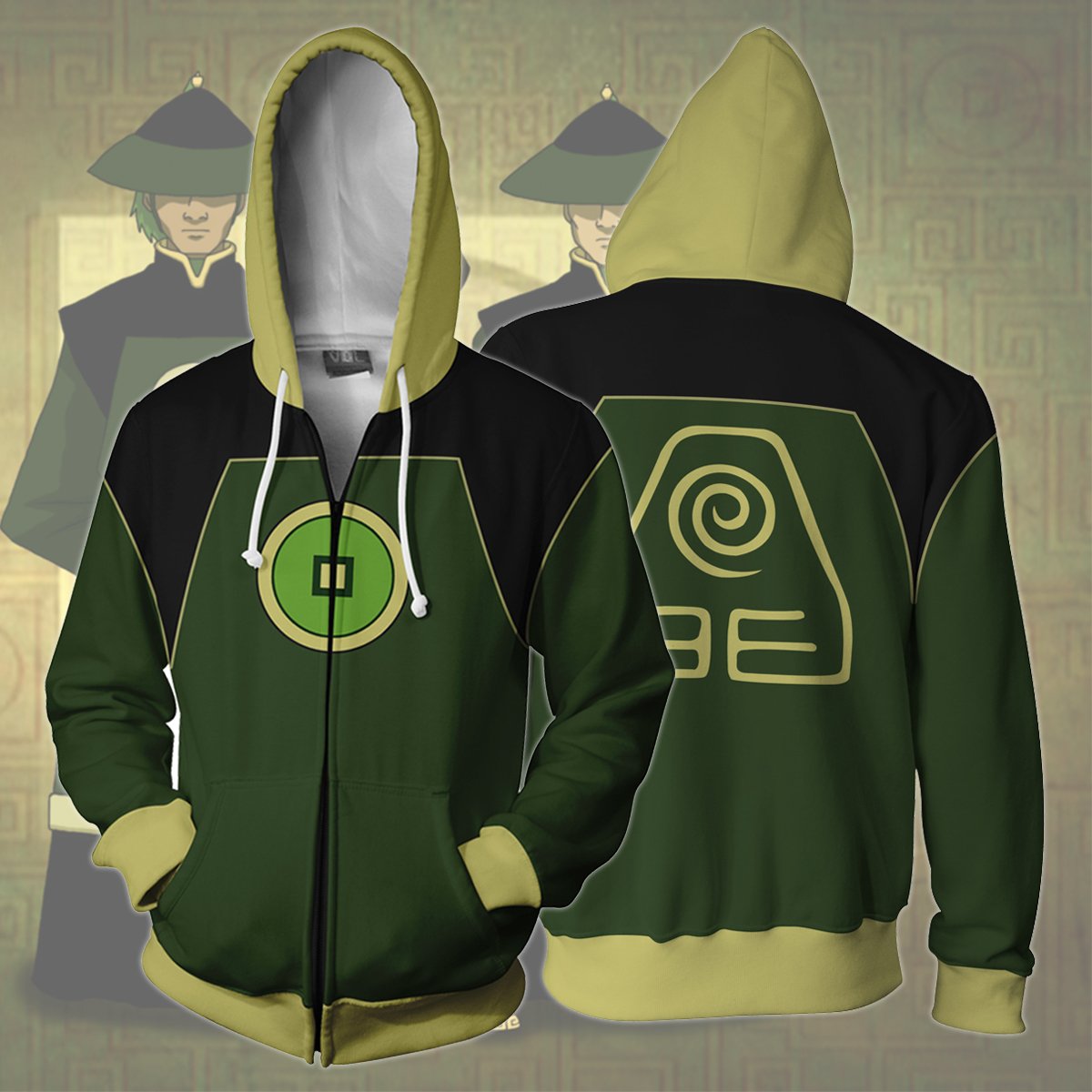Avatar: The Last Airbender Dai Li Agents Hoodies - Zip Up Hoodie