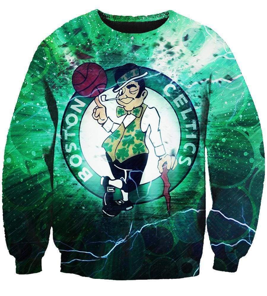 Basketball Boston Celtics Hoodies - Zip Up Green Hoodie