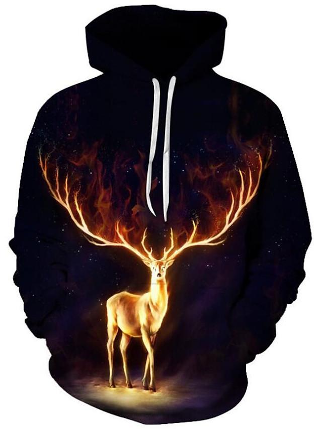 3D Printed Cartoon Active Exaggerated Christmas Hoodie