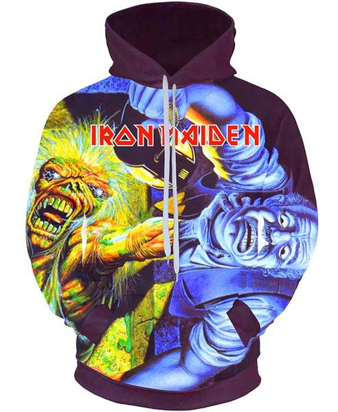 Iron Maiden Hoodie Couple Sweatshirt Unisex Hoodie Real Dead One 3D Print Jacket Pullovers