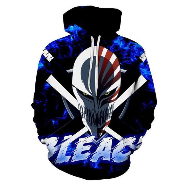 Anime Bleach 3D Printed Hooded Sweatshirt - Casual Pullover Hoodie