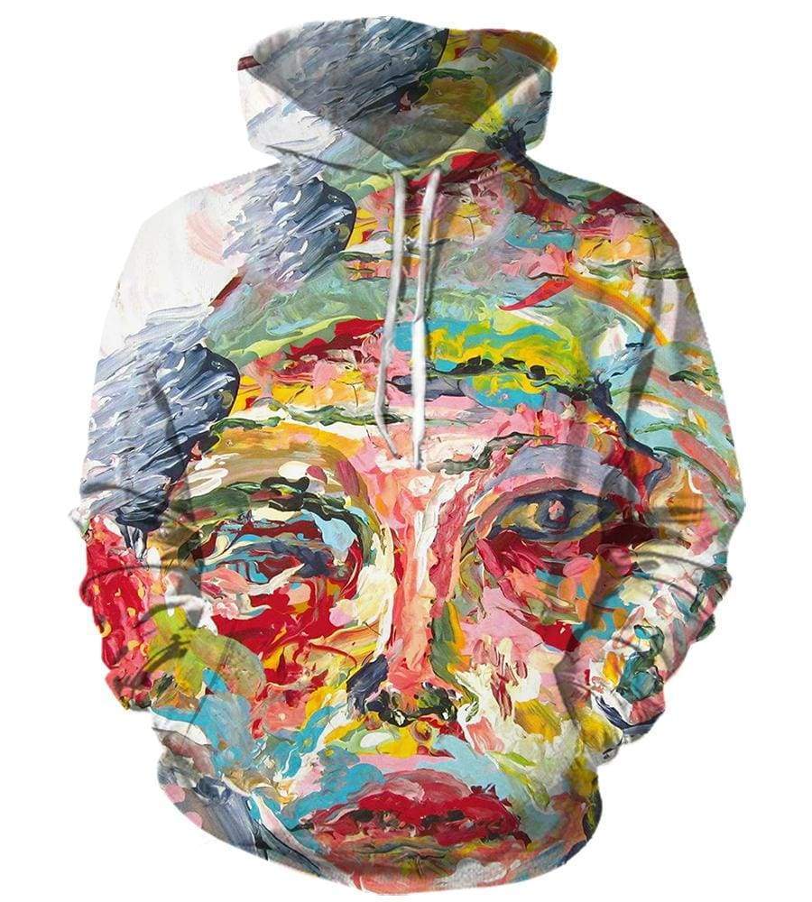Funny Cage The Elephant Hoodies - Colourful Oil painting Zip Up 3D Hoodie