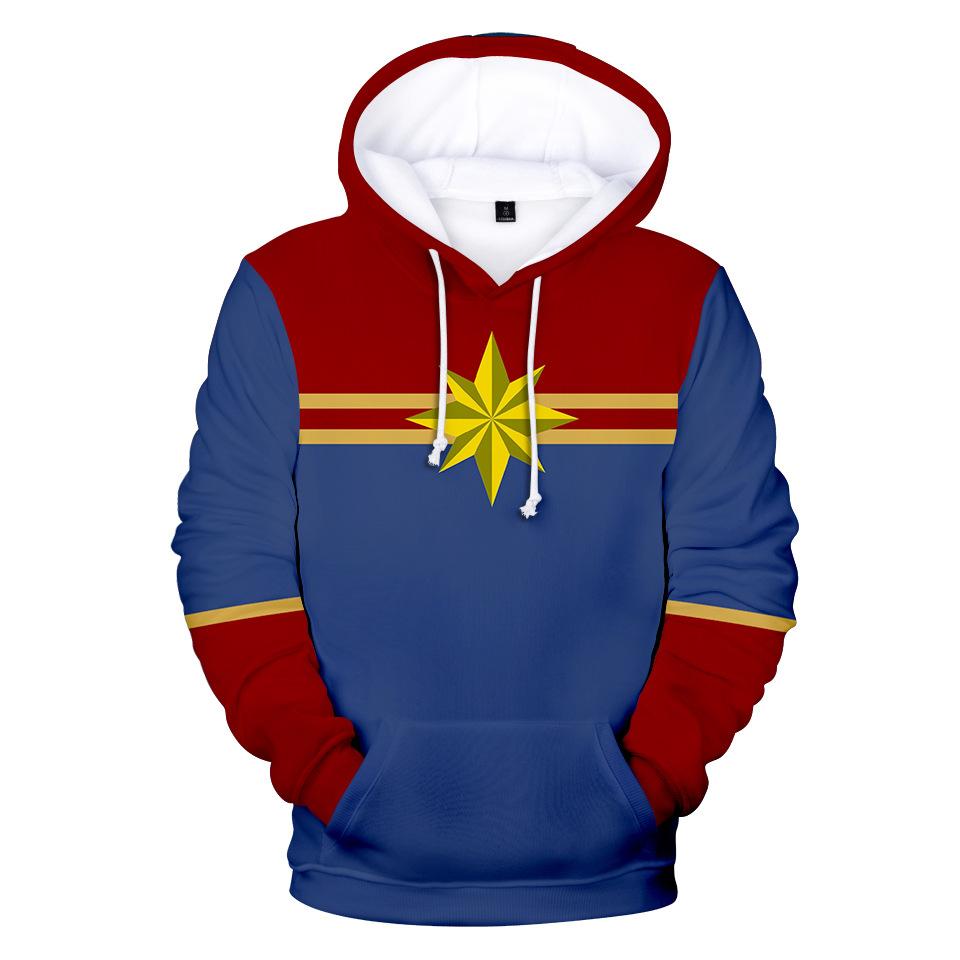 Captain Marvel Hoodie - Carol Danvers Pullover Hoodie