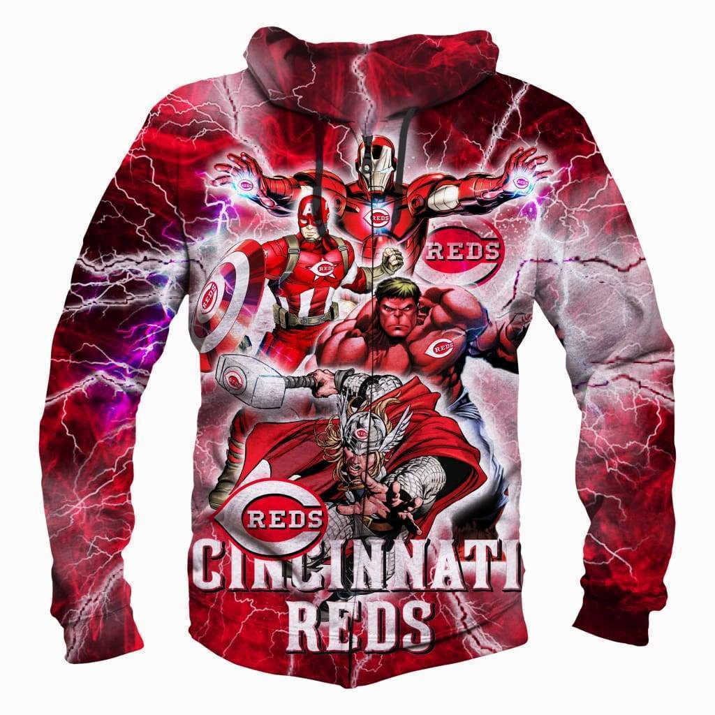 Cincinnati reds - The Avengers - 3D Hoodie, Zip-Up, Sweatshirt, T-Shirt