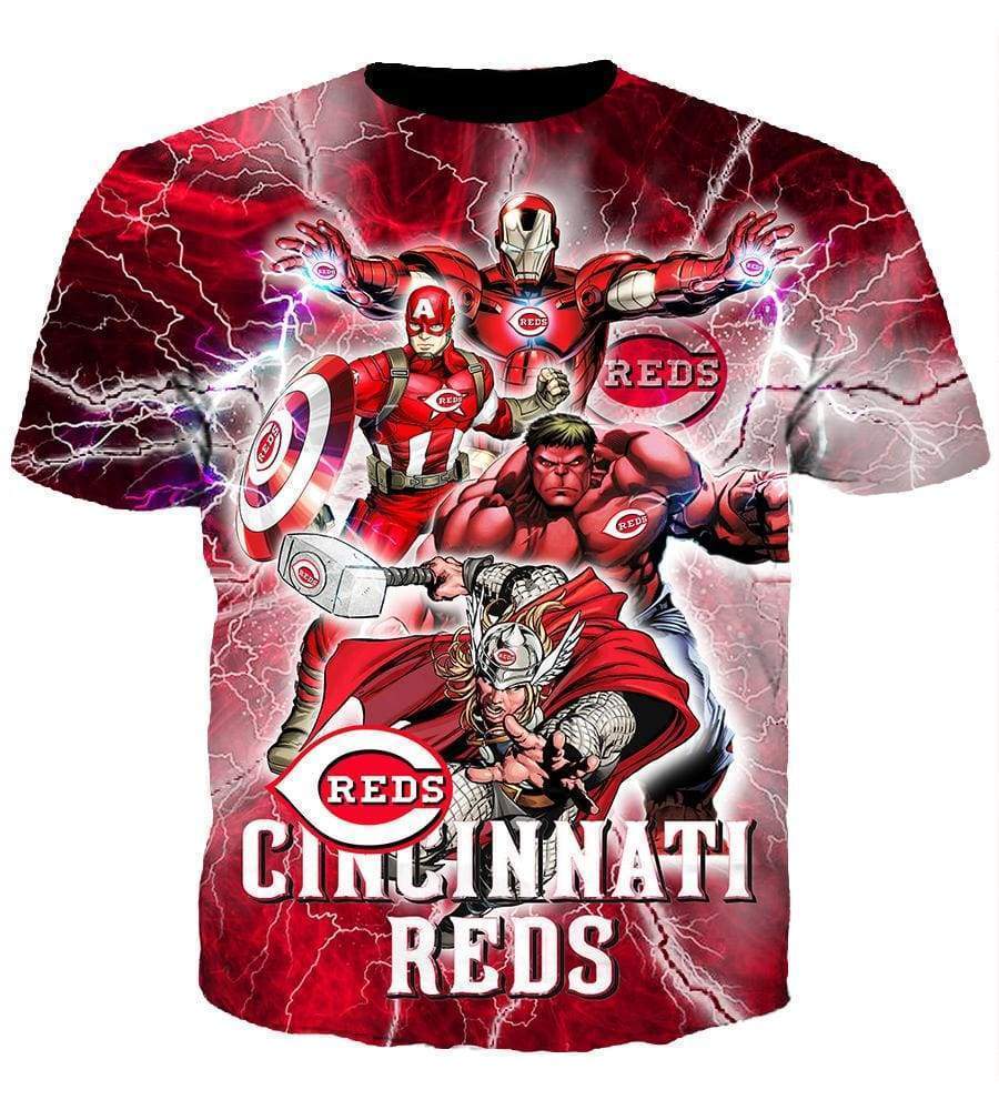 Cincinnati reds - The Avengers - 3D Hoodie, Zip-Up, Sweatshirt, T-Shirt