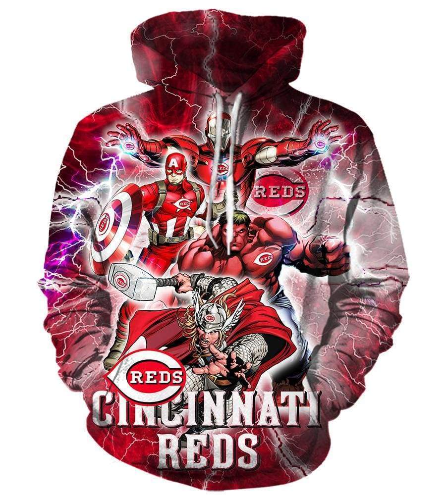 Cincinnati reds - The Avengers - 3D Hoodie, Zip-Up, Sweatshirt, T-Shirt