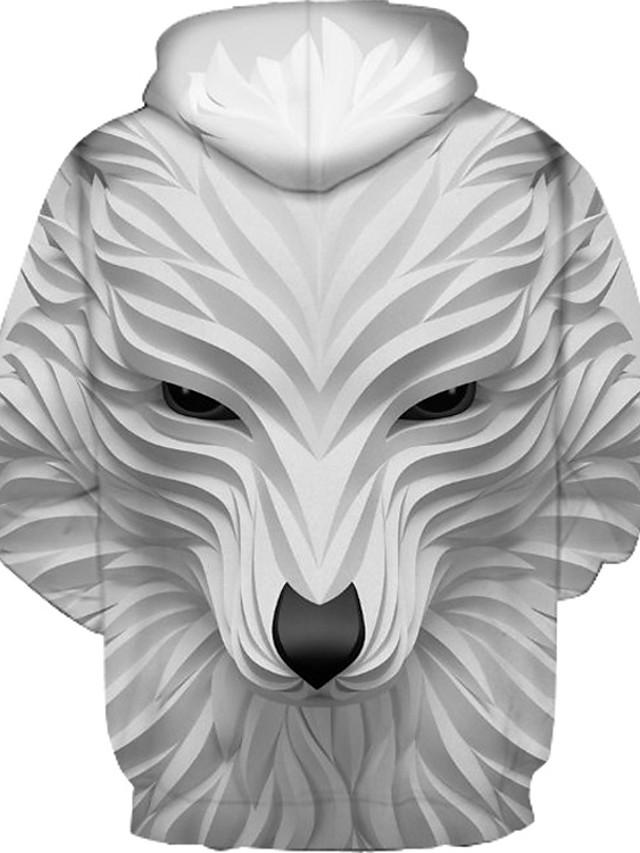 3D Printed Punk & Gothic Hoodie - Exaggerated Wild Animals Pullover