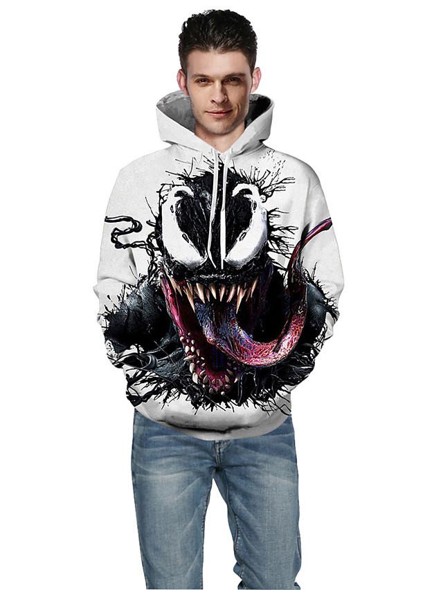 3D Printed Evil Beast Hoodie - Hooded Casual Pullover