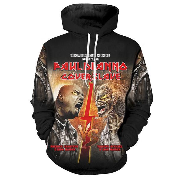 Iron Maiden 3D Hoodie Rock Metallic Tracksuits Skull Eddies Sweatshirt