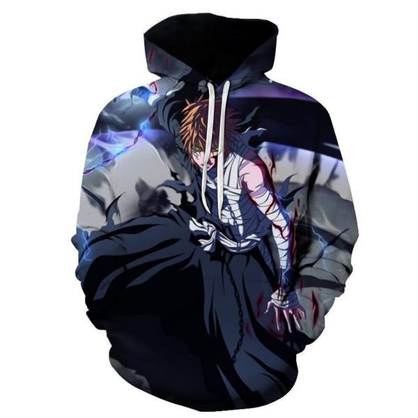 Anime Bleach 3D Printed Hooded Sweatshirt - Casual Pullover Hoodie