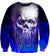 Funny Death Is The Only Game Over Hoodies - Zip Up White Skull Hoodie