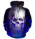 Copy of Funny Death Is The Only Game Over Hoodies - Zip Up White Skull Hoodie