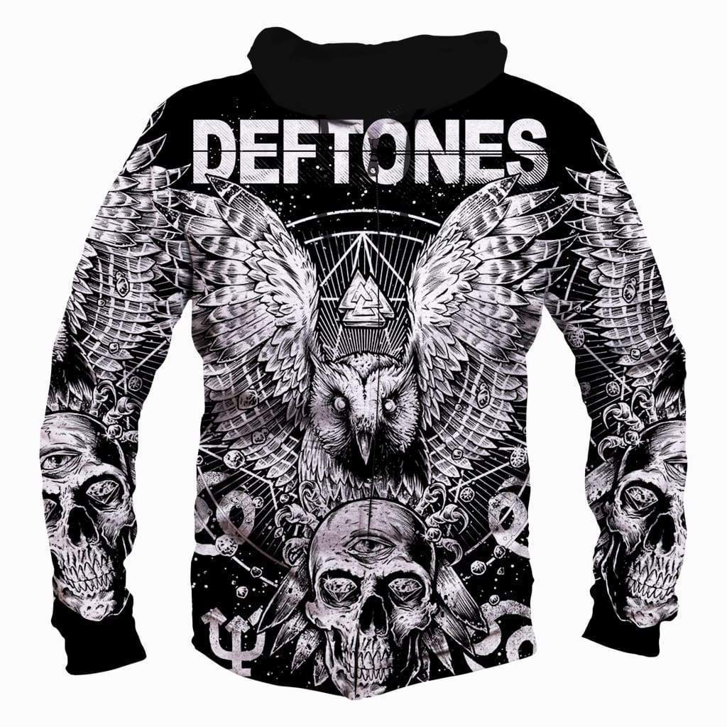 Deftones zip up discount hoodie