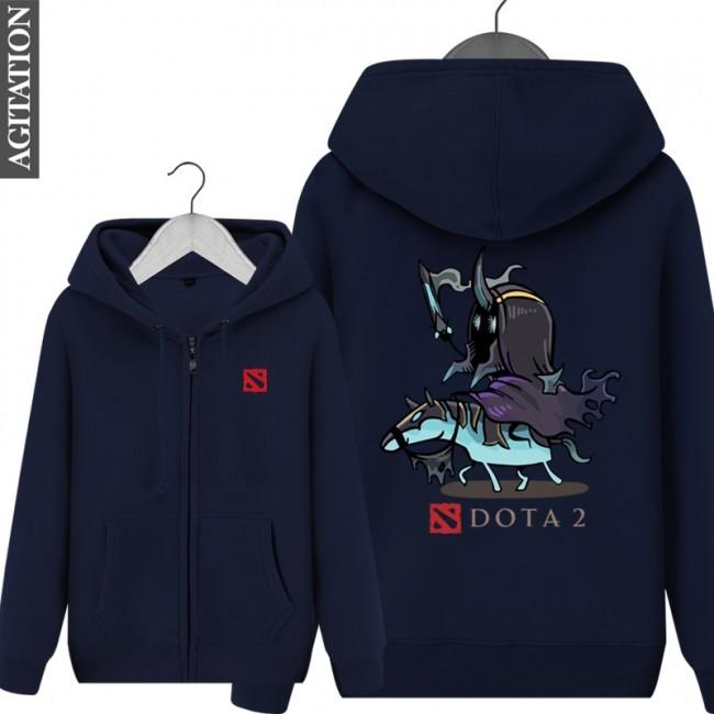 DOTA 2 Abaddon Cotton Hoodies - Zip Up Black Hoodie