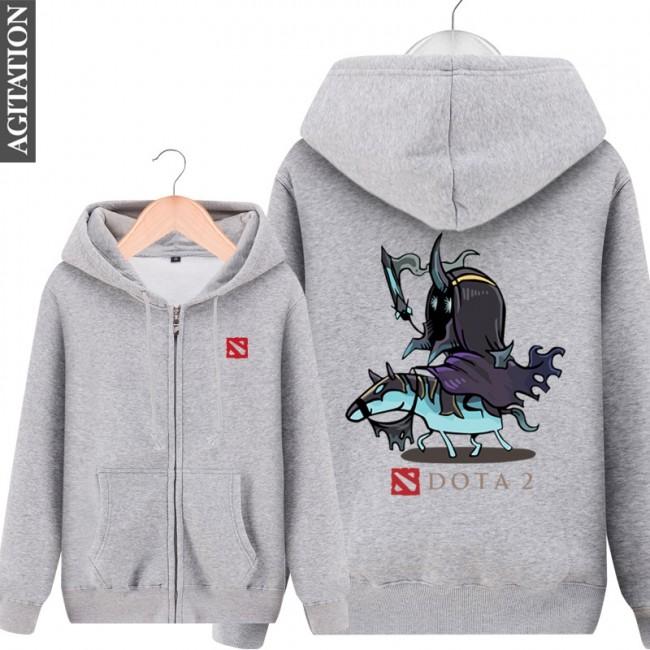 DOTA 2 Abaddon Cotton Hoodies - Zip Up Black Hoodie