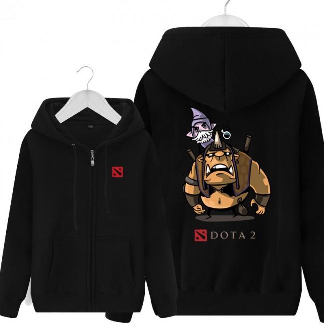 DOTA 2 Alchemist Hoodies - Zip Up Black Hoodie