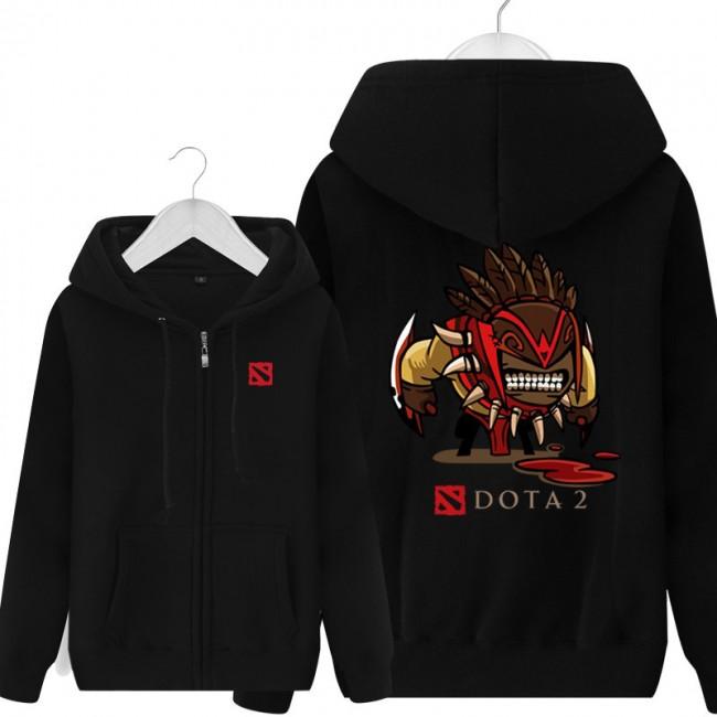 DOTA 2 Bloodseeker Hoodies - Zip Up Black Hoodie