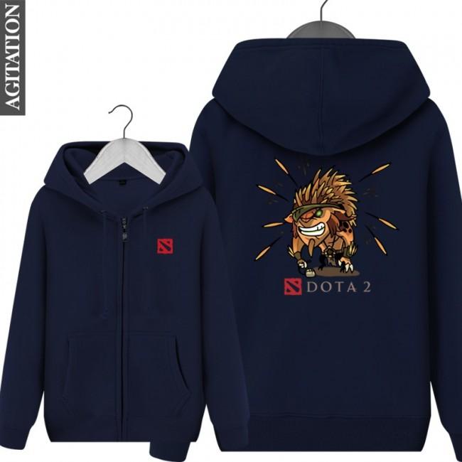 DOTA 2 Bristleback Hoodies - Zip Up Black Hoodie