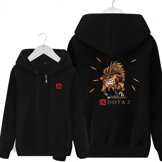 DOTA 2 Bristleback Hoodies - Zip Up Black Hoodie